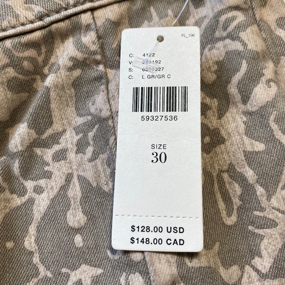 Anthropologie Pilcro Flocked High-Rise Jean Pants Floral Design Size 30 - Picture 6 of 8